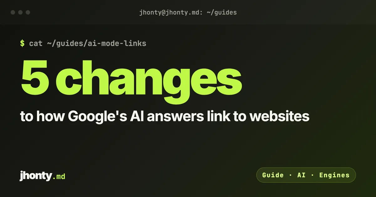 5 changes: to how Google's AI answers link to websites